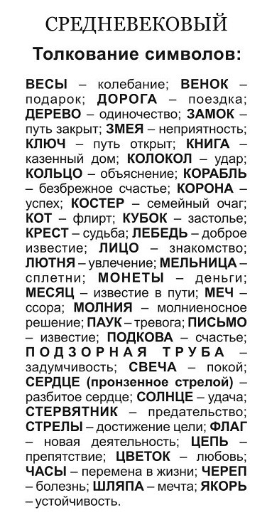 Значение в пасьянсе изображений