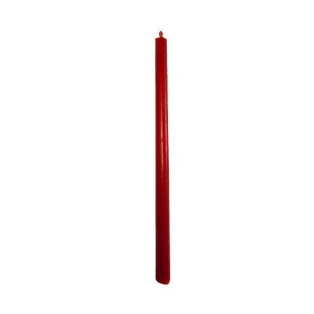 Натуральная восковая свеча 10 см (красная), 1 шт